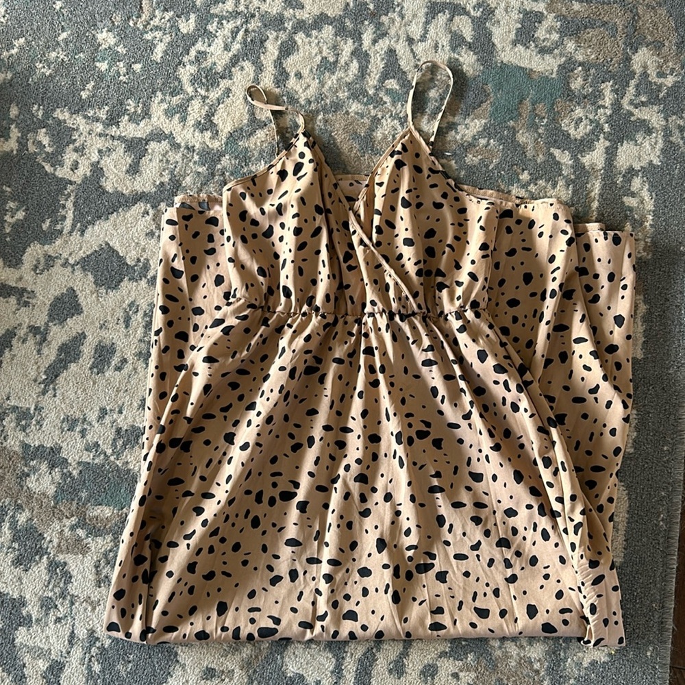 Long cheetah print dress